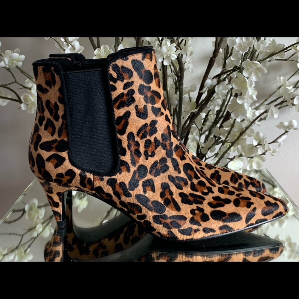 🔥🔥Brand New Zara Leopard Print Pony Hair Bootie